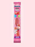 Кислый мармелад в посыпке Damla в форме трубочек со вкусом клубники / Дамла 35 гр