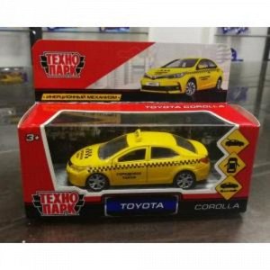 Машина металл. "Технопарк" Toyota Corolla Такси , 12 см. кор.