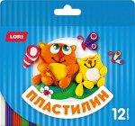 Пластилин 12 цв. детский   ТМ &quot;Лори&quot;