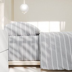 Постельное бельё Этель Евро Gray stripes 200х217см,220х240см,70х70см-2 шт, 100% хлопок,поплин