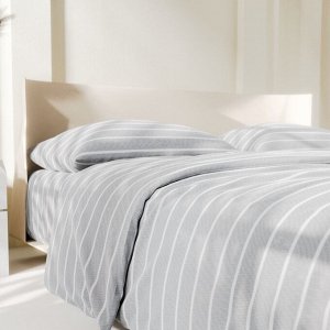 Постельное бельё Этель Евро Gray stripes 200х217см,220х240см,70х70см-2 шт, 100% хлопок,поплин