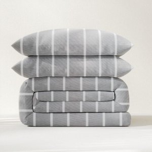 Постельное бельё Этель Евро Gray stripes 200х217см,220х240см,70х70см-2 шт, 100% хлопок,поплин
