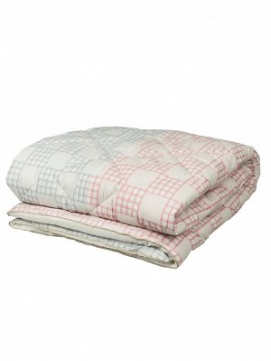 Одеяло "Chalet" 140х205см цв.розовый/голубой