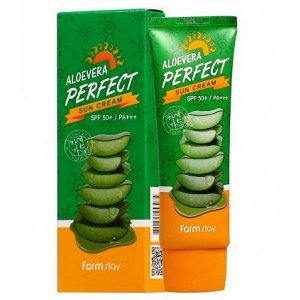 FarmStay Крем солнцезащитный AloeVera Perfect Sun Cream SPF 50+/PA+++