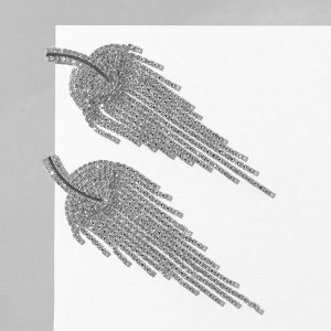 Серьги висячие со стразами «Грация» лесенка, белые в серебре, 11 см