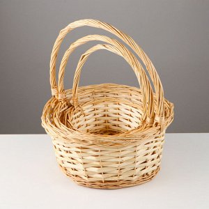 Набор корзин, 3 шт, 33x15x35 см, 28x13x27 см, 24x12x22 см, ива
