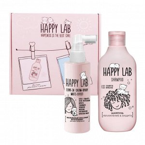 Happy Lab Набор средств для ухода за волосами / Шампунь «Увлажнение &amp; Защита» + Крем-спрей мультиэффект, 300 мл, 200 мл
