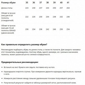 Размерная сетка