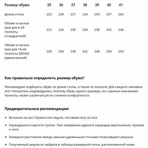 Размерная сетка