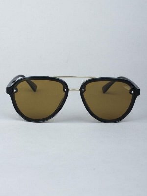Очки для водителей антифары BOSHI M025 C1 Черный Золотистый Коричневые линзы