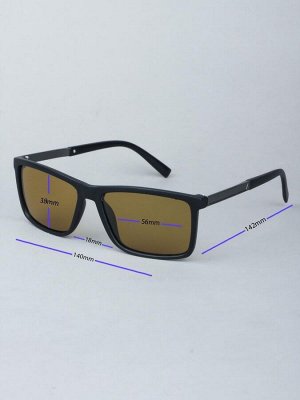 Очки для водителей антифары BOSHI M049 C2 Черный матовый Коричневые линзы