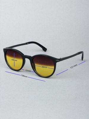 Очки для водителей антифары BOSHI M058 C1 Черный Глянцевый Коричневый-Желтые линзы
