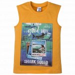 Майка Shishco Shark Squad для мальчика/Цвет: горчичный