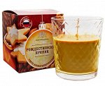 Свеча в стекле &quot;Рождественский пряник&quot; 130гр 8,2см