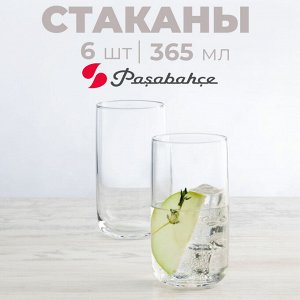 Набор стаканов Pasabahce "Айконик", 6 шт., 365 мл