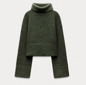 СВИТЕР ИЗ МЯГКОГО ТРИКОТАЖА арт. 9598199, зеленый