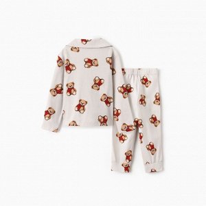 Пижама детская (рубашка и брюки) KAFTAN "Мишка в шарфе" размер
