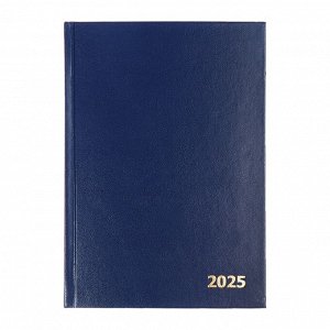 Ежедневник датированный 2025 года, А5, 168 листов, бумвинил, синий