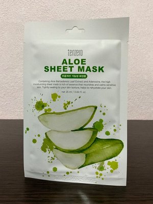 Tenzero Тканевая маска для лица с экстрактом алоэ, 1 шт
