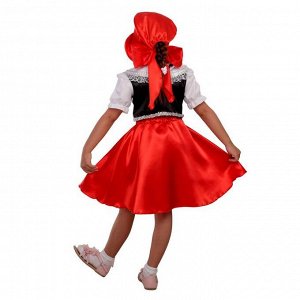 Карнавальный костюм "Красная Шапочка", блузка, юбка, шапка, р-р 28, рост 98-104 см