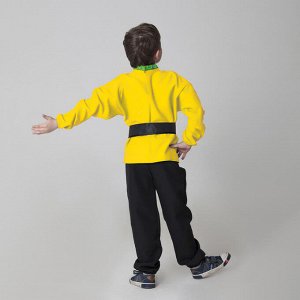 Детская рубаха с кушаком, цвет жёлтый, 6-7 лет