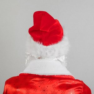 Шапка с волосами "Дед Мороз", р-р 62 см