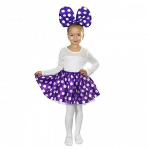 Карнавальный набор "Малышка", 2 предмета: ободок, юбка, цвет фиолетовый (3-6 лет)
