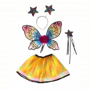 Карнавальный набор "Звездочки" 4 предмета: крылья, ободок, юбка, жезл
