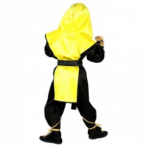 Карнавальный костюм &quot;Ниндзя: Чёрный дракон&quot;, р-р 30, рост 116 см, цвет жёлтый