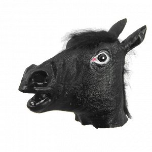 Карнавальная маска "Лошадь", цвет черный