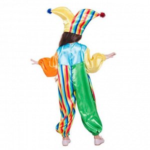 Карнавальный костюм "Клоун Фантик", комбинезон, шапка, р-р 28, рост 98 см