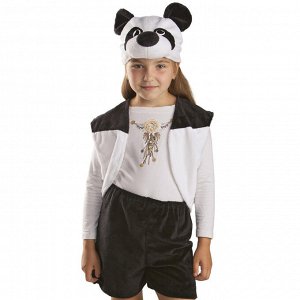 Детский карнавальный костюм "Панда", 3 предмета, рост 122-128 см
