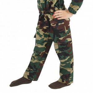 Карнавальный костюм «Спецназ», куртка с капюшоном, брюки, берет, рост
