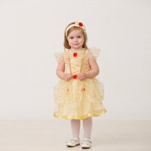 Карнавальный костюм «Принцесса Белль», текстиль, (платье, повязка), размер 24, рост 86 см