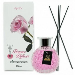 Жидкий освежитель воздуха "Aroma Diffuser" (стеклянный флакон + палочки / лаванда, черешня) 200 мл