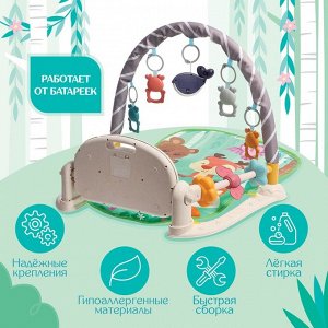 Развивающий музыкальный коврик, звук, свет