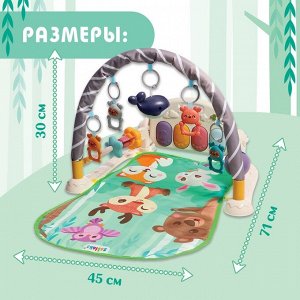 Развивающий музыкальный коврик, звук, свет