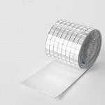 Зеркальная мозаика клеевая, 0.5x0.5 см, 8 рядов 4 см x 1 м, серебряное стекло