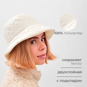 Панама женская MINAKU, цвет молочный, р-р 56-58