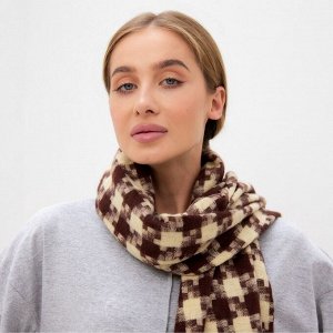 Шарф зимний с кистями MINAKU 65*180 + 8 см клетка