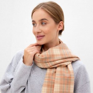 Шарф зимний с кистями MINAKU 65*180 + 8 см клетка
