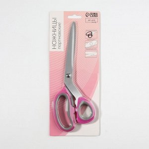 Ножницы портновские, скошенное лезвие, 10", 23 см, розовые