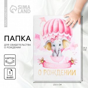 Папка для свидетельства о рождении «Ты наше счатье», 23.5x31.5 см.