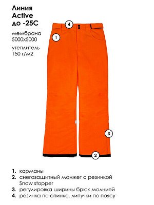 Брюки текстильные с полиуретановым покрытием для мальчиков