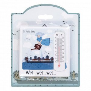Термометр Питерский дождь, 10x10