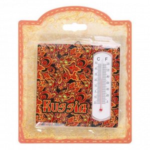 Термометр декоративный Красные узоры, 10x10