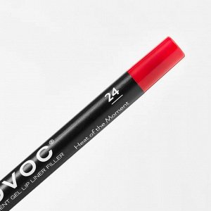Provoc Гелевый карандаш-подводка для губ водостойкий / Semi Permanent Gel Eye Liner Filler №24 Heat of the Momen, красный