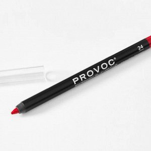 Provoc Гелевый карандаш-подводка для губ водостойкий / Semi Permanent Gel Eye Liner Filler №24 Heat of the Momen, красный