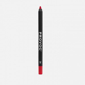 Provoc Гелевый карандаш-подводка для губ водостойкий / Semi Permanent Gel Eye Liner Filler №24 Heat of the Momen, красный