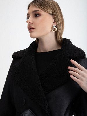 Женская искусственная дубленка